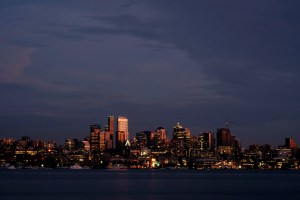 seattle nighttime cityscape photography space needle