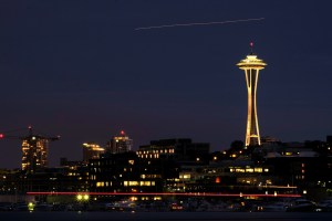 seattle space needle nighttime photography