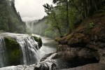 lewis river falls lower hdr trees pacific northwest pnw hiking