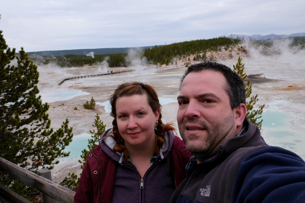 Here we are! We haven't showered!